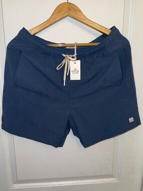 Marine Layer NWT Saturday Sport Short in Vintage Indigo - 6" Inseam